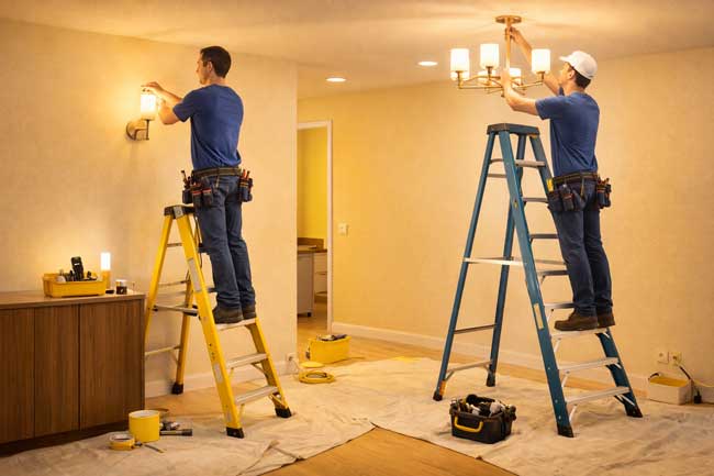 نردبان برای برقکاری