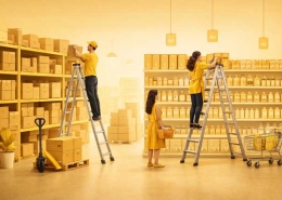 کاربرد-نردبان-در-فروشگاه‌ها-و-انبارها